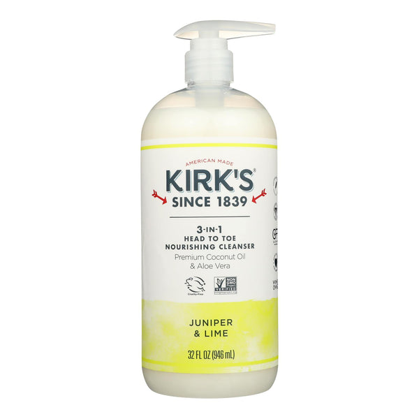 Kirk's Natural - 3-in-1 Cleanser Juniper Lime - 32 Fluid Ounce