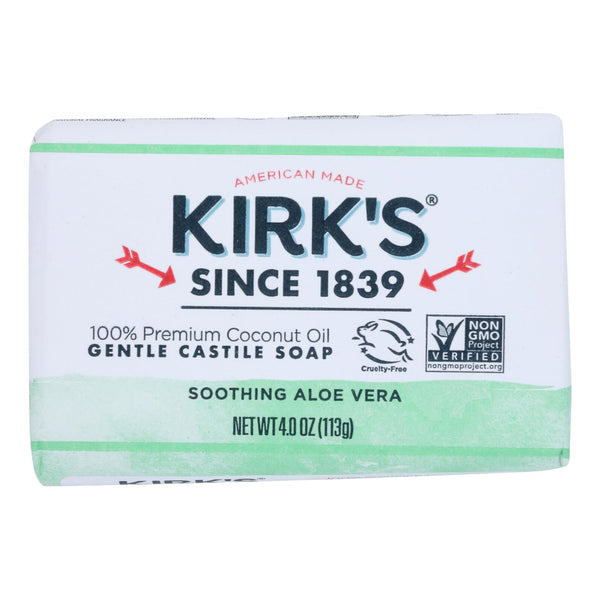 Kirks Natural Bar Soap - Coco Castile - Aloe Vera - 4 Ounce - 1 each