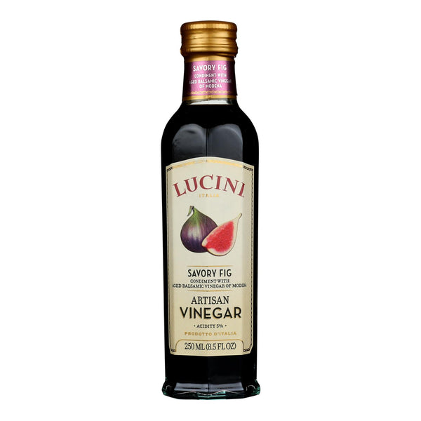 Lucini Italia Savory Fig Balsamic Artisan Vinegar - Case of 6 - 8.5 Fl Ounce.