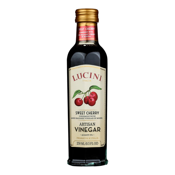 Lucini Italia Dark Cherry Balsamic Artisan Vinegar - Case of 6 - 8.5 Fl Ounce.