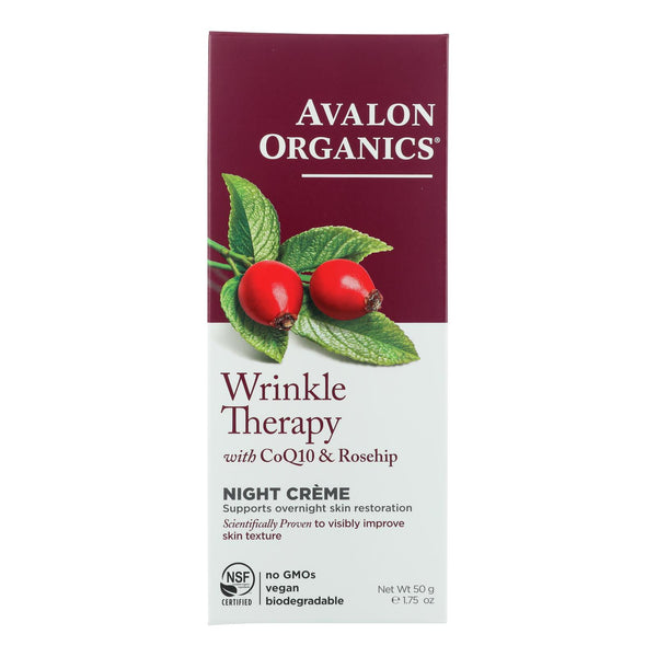 Avalon Organics CoQ10 Wrinkle Defense Night Creme - 1.75 fl Ounce
