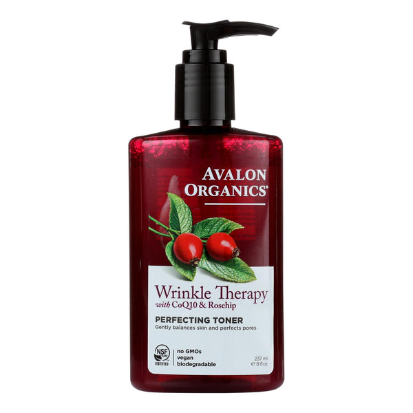 Avalon Organics Wrinkle Therapy with CoQ10 and Rosehip Perfecting Toner - 8 fl Ounce