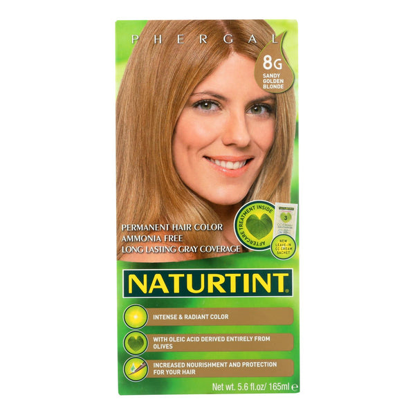 Naturtint Hair Color - Permanent - 8G - Sandy Golden Blonde - 5.28 Ounce