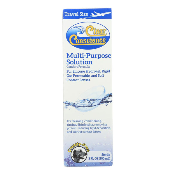 Clear Conscience Multi Purpose Contact Lens Solution - Travel Size - 3 Ounce