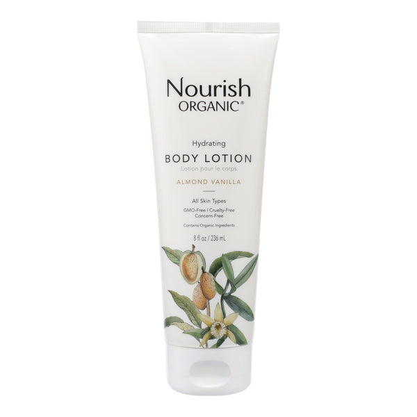 Nourish Organic Body Lotion Almond Vanilla - 8 fl Ounce