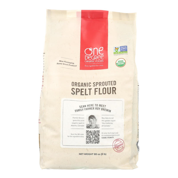 One Degree Organic Foods Sprouted Spelt Flour - Organic - Case of 4 - 80 Ounce.
