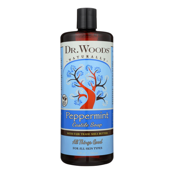 Dr. Woods Shea Vision Pure Castile Soap Peppermint with Organic Shea Butter - 32 fl Ounce