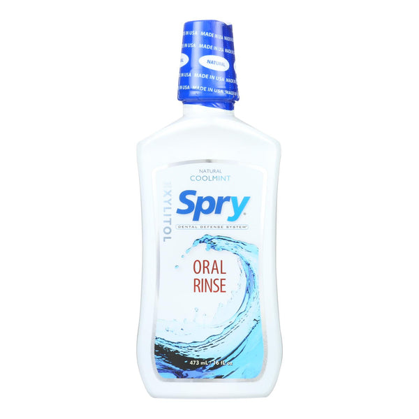 Spry Natural Oral Rinse - Cool Mint - 16 Fl Ounce.