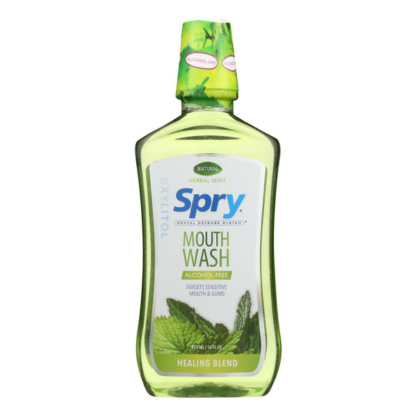 Spry Mouth Wash - Herbal Mint - Af - 16 fl Ounce