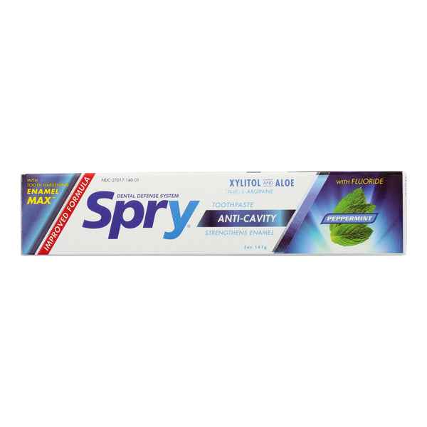 Spry Toothpaste - Peppermint - Flouride - 5 Ounce