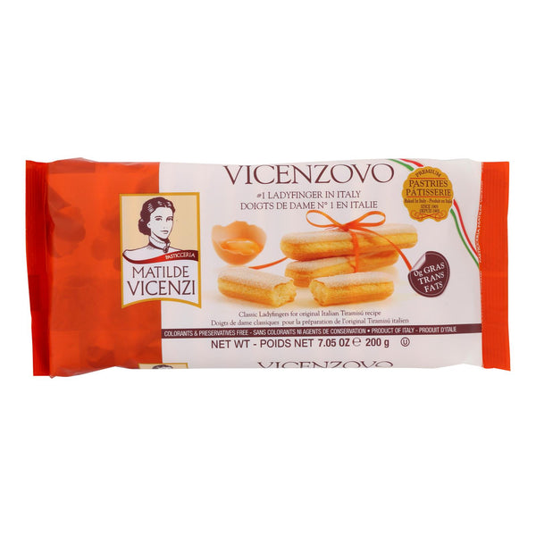 Vicenzi - Cookie Vicenzovo Ldyfngr - Case of 12 - 7.05 Ounce