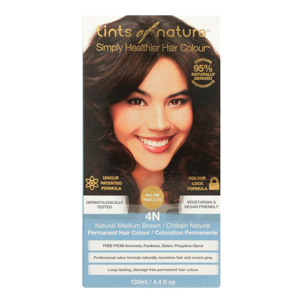 Tints Of Nature 4N Natural Medium Brown Hair Color  - 1 Each - 4.4 Fluid Ounce