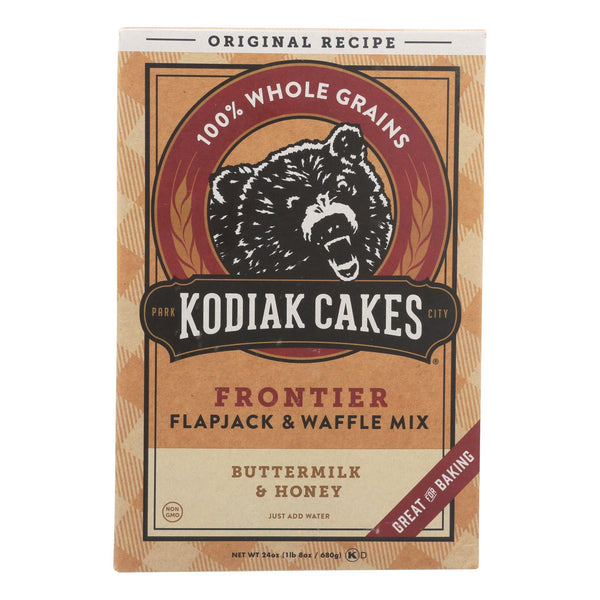Kodiak Cakes Flapjack and Waffle Mix - Buttermilk and Honey - Case of 6 - 24 Ounce.
