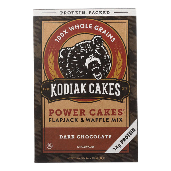 Kodiak Cakes Power Cakes Dark Chocolate Flapjack And Waffle Mix  - Case of 6 - 18 Ounce