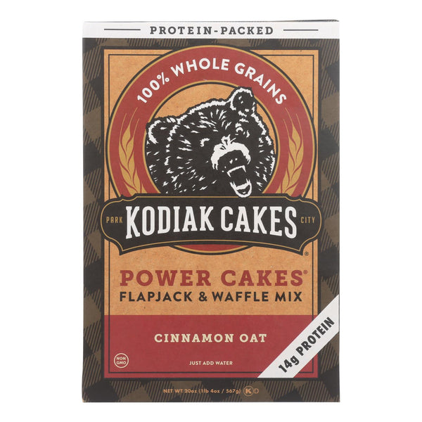 Kodiak Cakes Cinnamon Oat Power Cakes Flapjack & Waffle Mix - Case of 6 - 20 Ounce