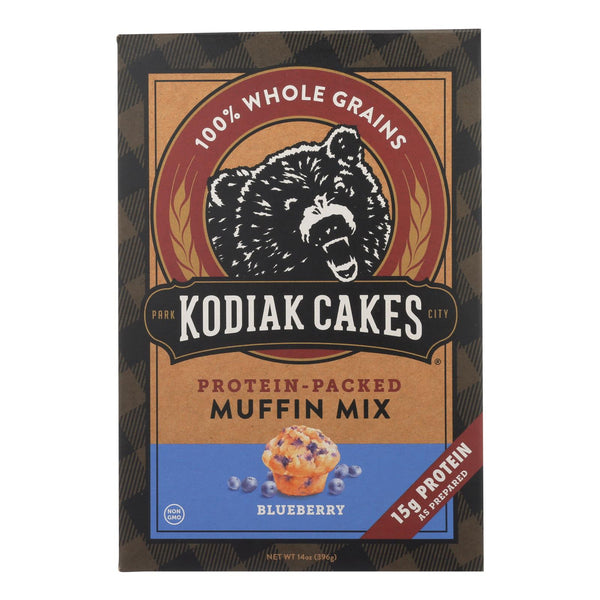 Kodiak Cakes Blueberry Protein-Packed Muffin Mix - Case of 6 - 14 Ounce