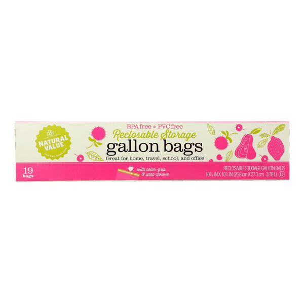 Natural Value - Storage Bags Gal Reclsble - Case of 12 - 19 Count