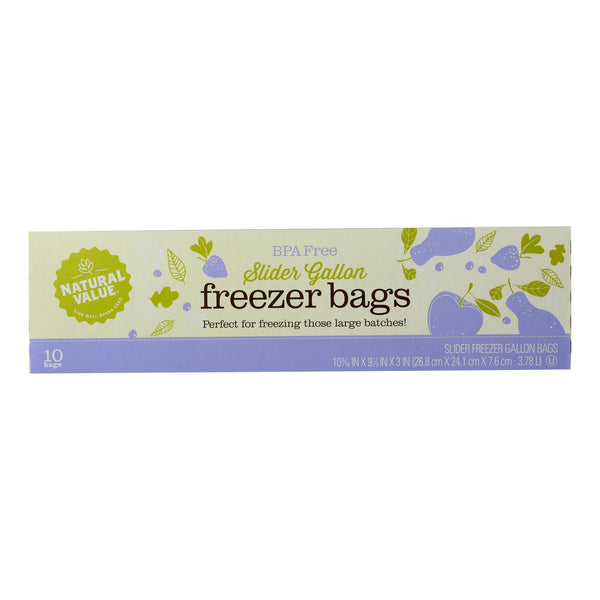 Natural Value - Storage Bags Gallon Frzr - Case of 12 - 10 Count