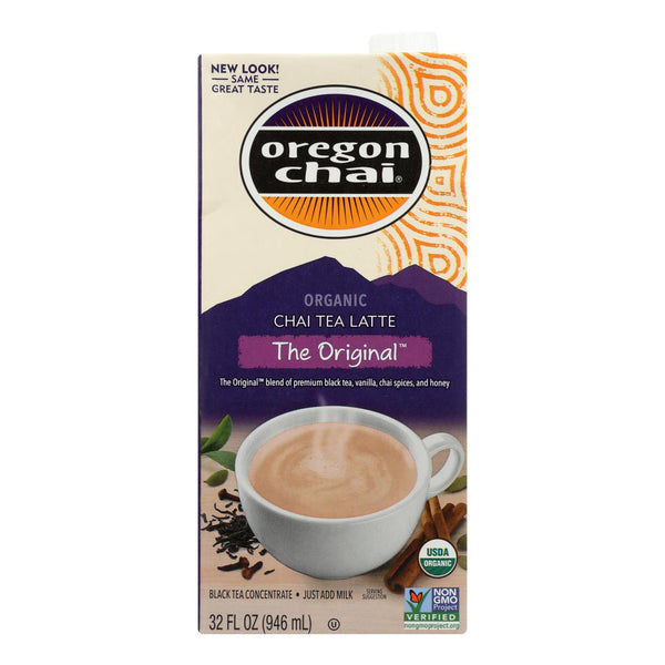 Oregon Chai Tea Latte Concentrate - The Original - Case of 6 - 32 Fl Ounce.