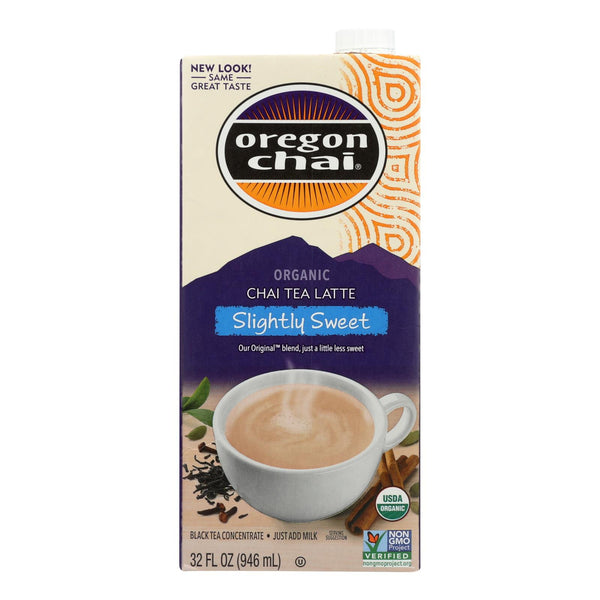 Oregon Chai Original Chai Tea Latte Concentrate - Slightly Sweet - Case of 6 - 32 Fl Ounce.