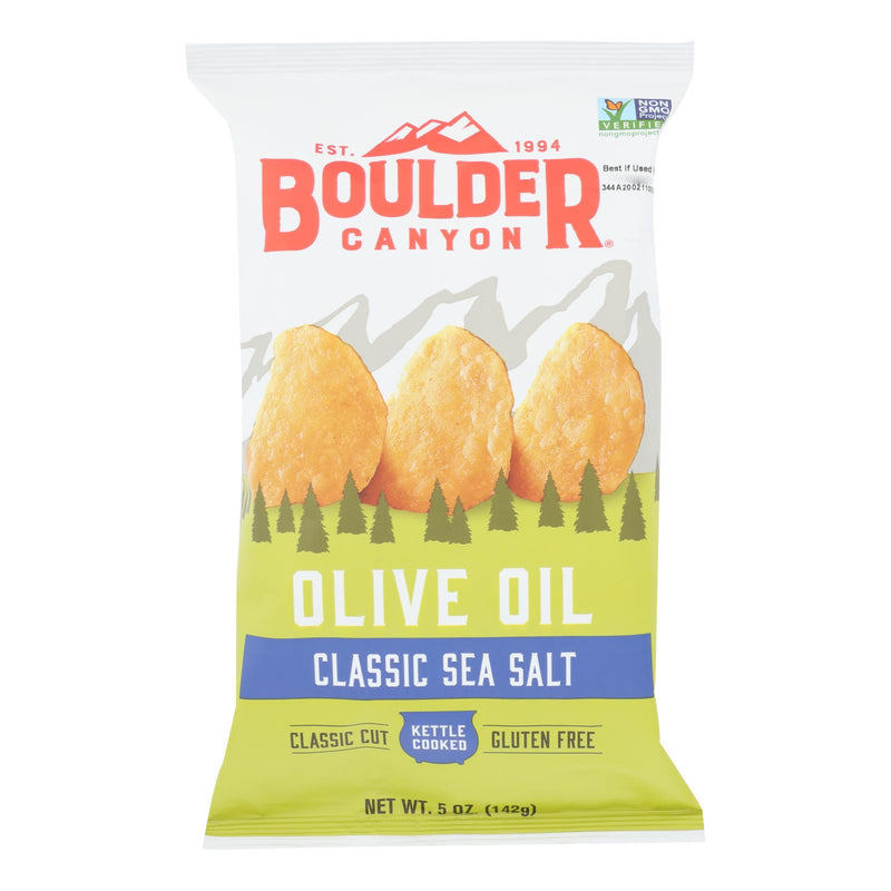 Boulder Canyon - Kettle Chips - Olive Oil - Case of 12 - 5 Ounce.