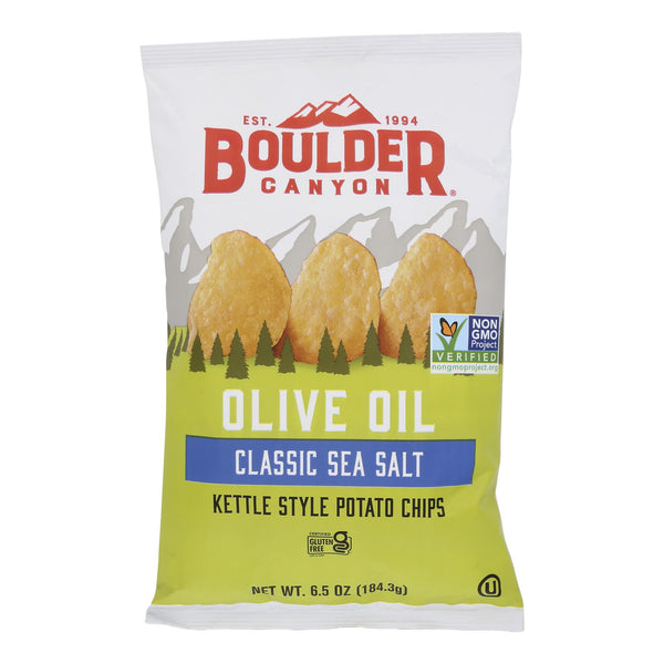 Boulder Canyon - Kettle Chips - Olive Oil - Case of 12 - 6.5 Ounce.