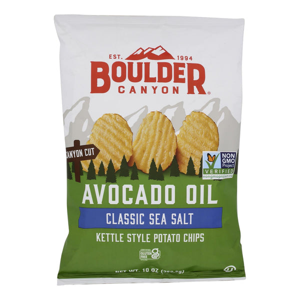 Boulder Canyon Natural Foods - Chips Ktl Cnct Avo S Salt - Case of 12 - 10.00 Ounce
