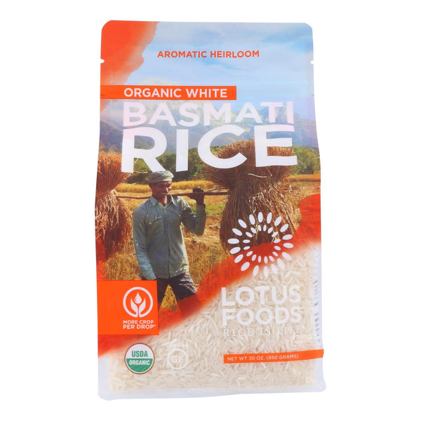 Lotus Foods Organic Rice - Basmati - Case of 6 - 30 Ounce