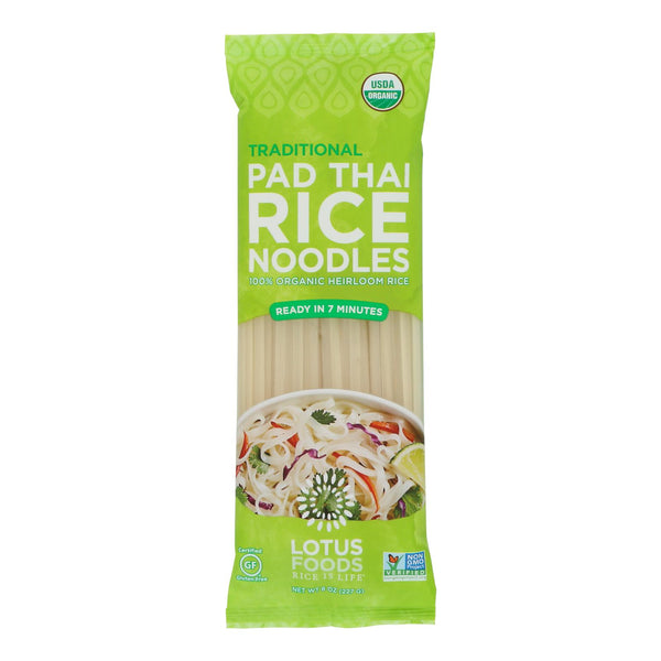 Lotus Foods Noodles - Organic - Traditional Pad Thai - Case of 8 - 8 Ounce
