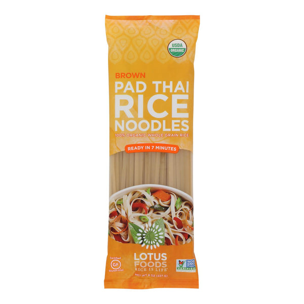 Lotus Foods Noodles - Organic - Brown Rice Pad Thai - Case of 8 - 8 Ounce