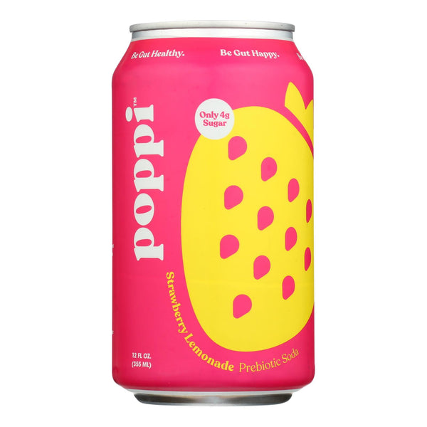 Poppi - Prebio Soda Strwbry Lemon - Case of 12-12 Fluid Ounce