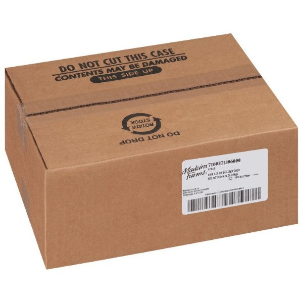 MADEIRA FARMS Single Serve Table Syrup 1.5 Ounce Cups 100 Per Case