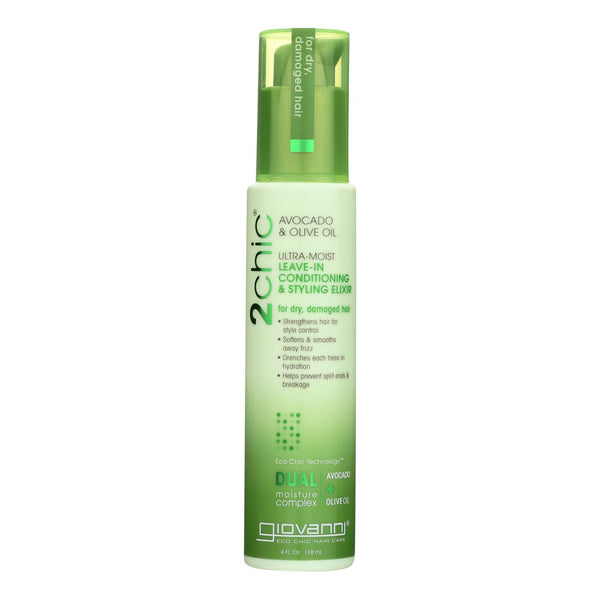 Giovanni Hair Care Products Leave in Conditioner - 2Chic Avocado - 4 Ounce