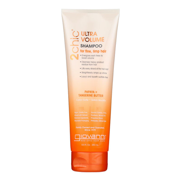 Giovanni Hair Care Products 2chic Shampoo - Ultra-Volume Tangerine and Papaya Butter - 8.5 fl Ounce