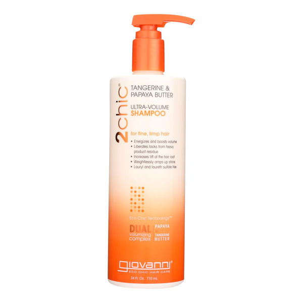 Giovanni Hair Care Products 2chic Shampoo - Ultra-Volume Tangerine and Papaya Butter - 24 fl Ounce