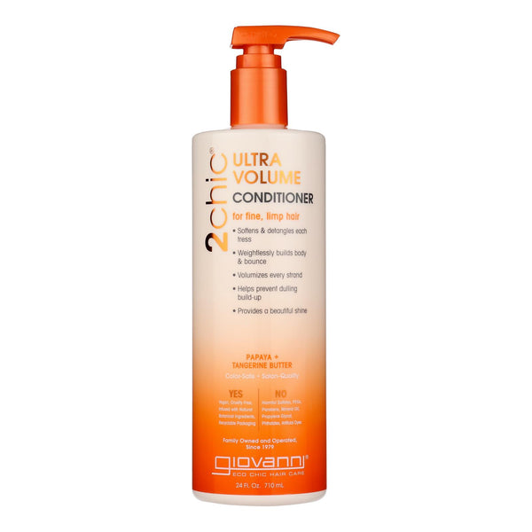 Giovanni Hair Care Products 2chic Conditioner - Ultra-Volume Tangerine and Papaya Butter - 24 fl Ounce