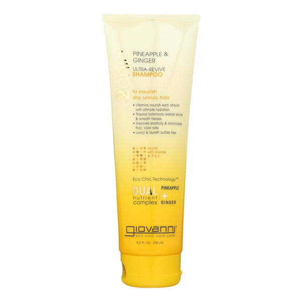 Giovanni Hair Care Products Shampoo - Pineapple and Ginger - Case of 1 - 8.5 Ounce.