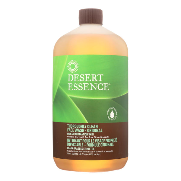 Desert Essence - Thoroughly Clean Face Wash - Original Oily and Combination Skin - 32 fl Ounce