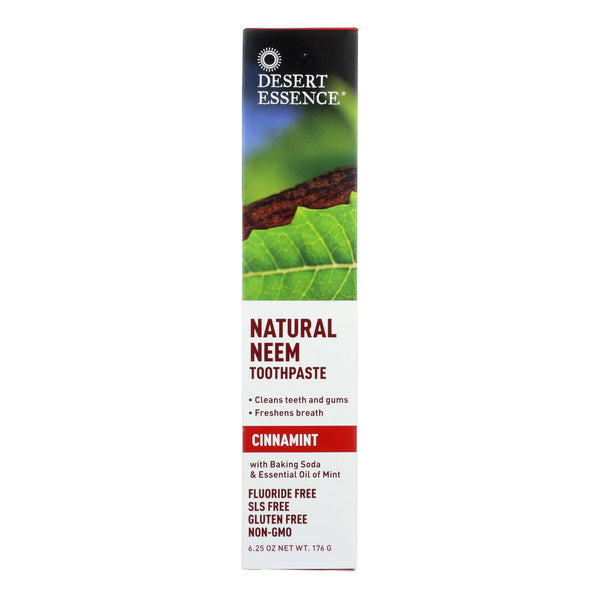 Desert Essence - Toothpaste - Neem - Cinnamint - 6.25 Ounce - 1 each