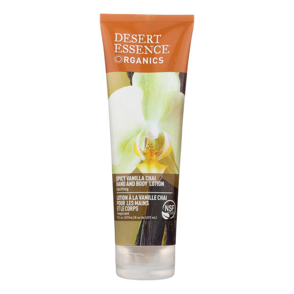 Desert Essence - Hand and Body Lotion Organics Vanilla Chai - 8 fl Ounce