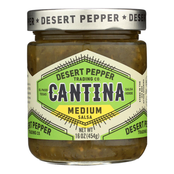 Desert Pepper Trading - Salsa - Cantina - Med - Green - Case of 6 - 16 Ounce