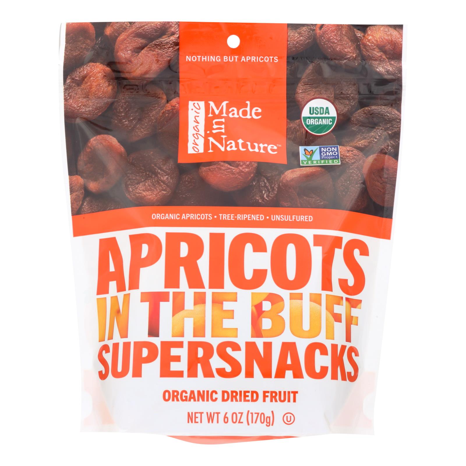 Made In Nature Apricots Organic Dried Fruit  - Case of 6 - 6 Ounce
