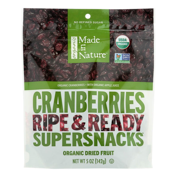 Made In Nature Cranberries Organic Dried Fruit  - Case of 6 - 5 Ounce