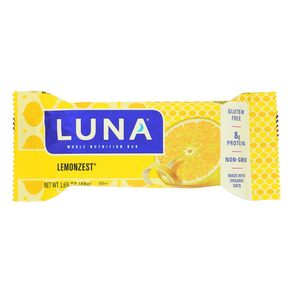 Clif Bar Luna Bar - Organic Lemon Zest - Case of 15 - 1.69 Ounce