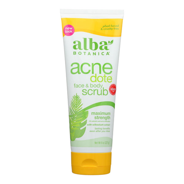 Alba Botanica - Natural Acnedote Face and Body Scrub - 8 fl Ounce
