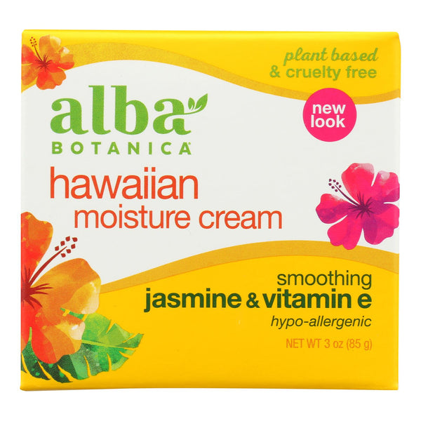 Alba Botanica - Hawaiian Moisture Cream Jasmine and Vitamin E - 3 Ounce