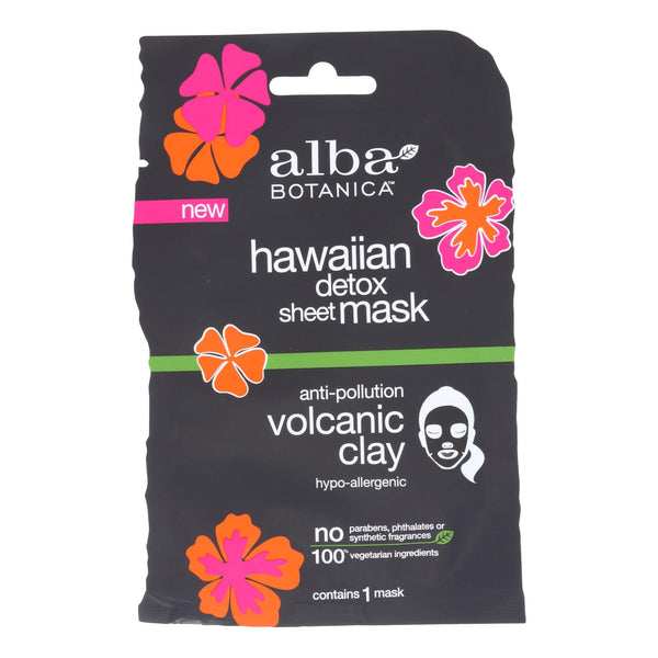 Alba Botanica - Hawaiian Sheet Mask - Detox - Case of 8 - 1 count