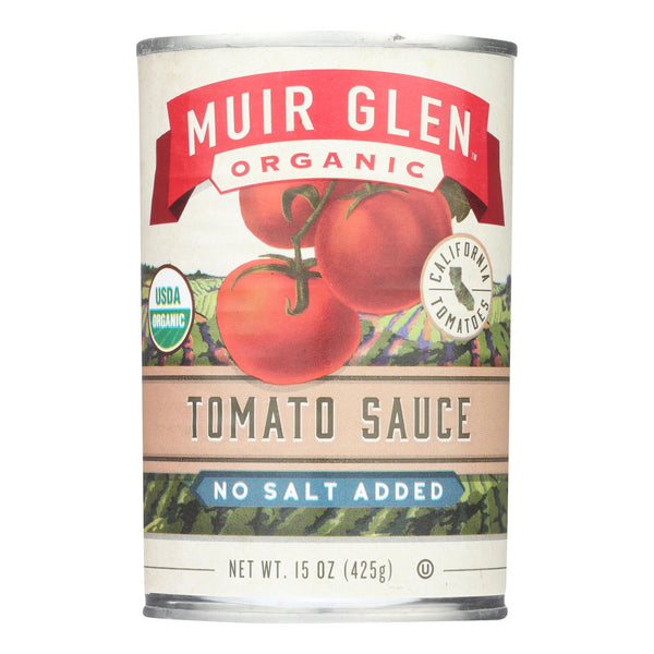 Muir Glen Tomato Sauce No Salt Added - Tomato - Case of 12 - 15 Fl Ounce.