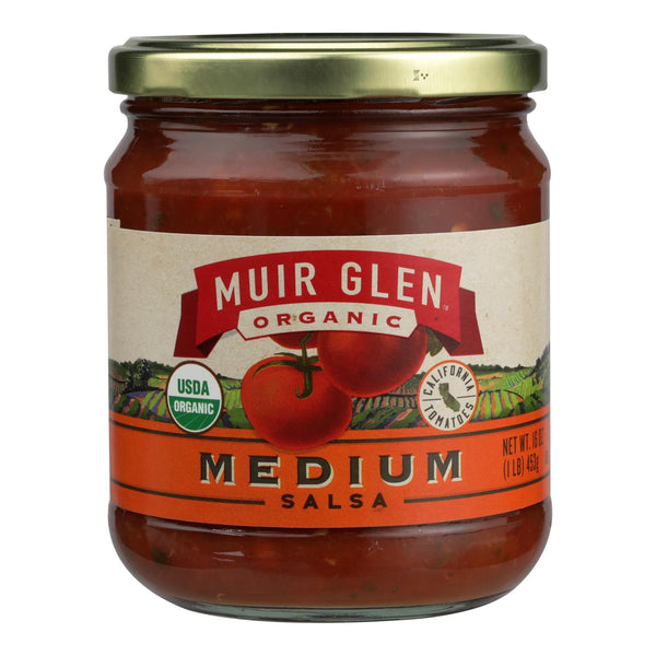 Muir Glen Organic Medium Salsa - Tomato - Case of 12 - 16 Ounce.