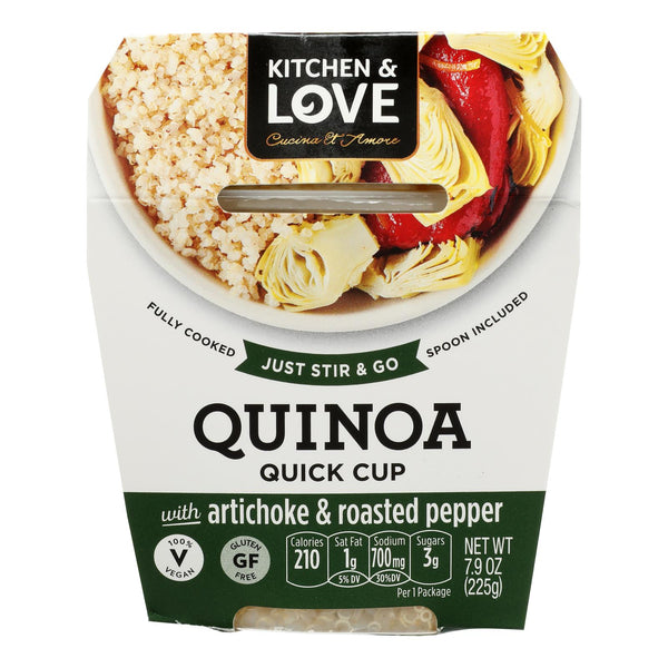 Cucina and Amore - Quinoa Meals - Artichoke and Roasted Pepper - Case of 6 - 7.9 Ounce.